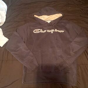 Navy blue Champion hoodie size small